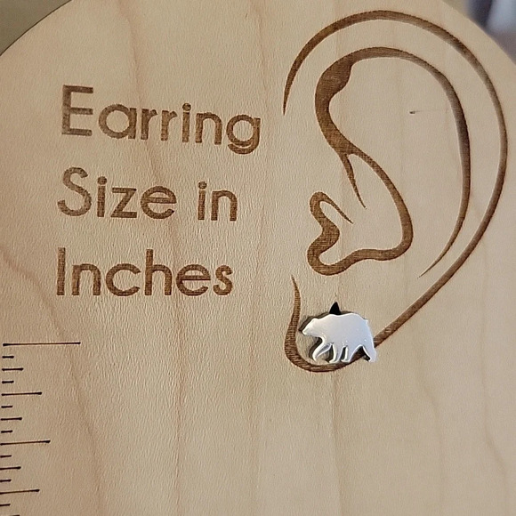 🔥LAST PAIR🔥 POLAR BEAR STUD EARRINGS - Picture 4 of 5